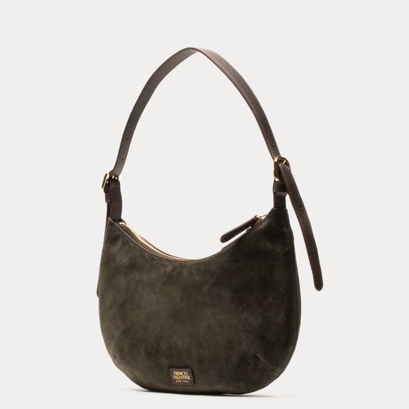 Frances Valentine Starr Suede & Leather Hobo Bag | ShopSimon Frances Valentine Starr Suede Hobo - Olive